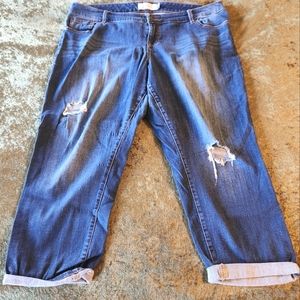 TORRID Womens Jeans Below Knee Crop Fashion Blue Jeans Ladies Plus Size 20